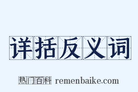 详括反义词是什么意思的图片